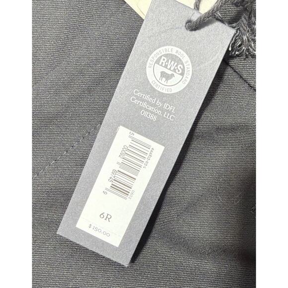 NWT Banana Republic High Rise Modern Straight Pant Black Italian Wool Size 6 - Picture 5 of 10